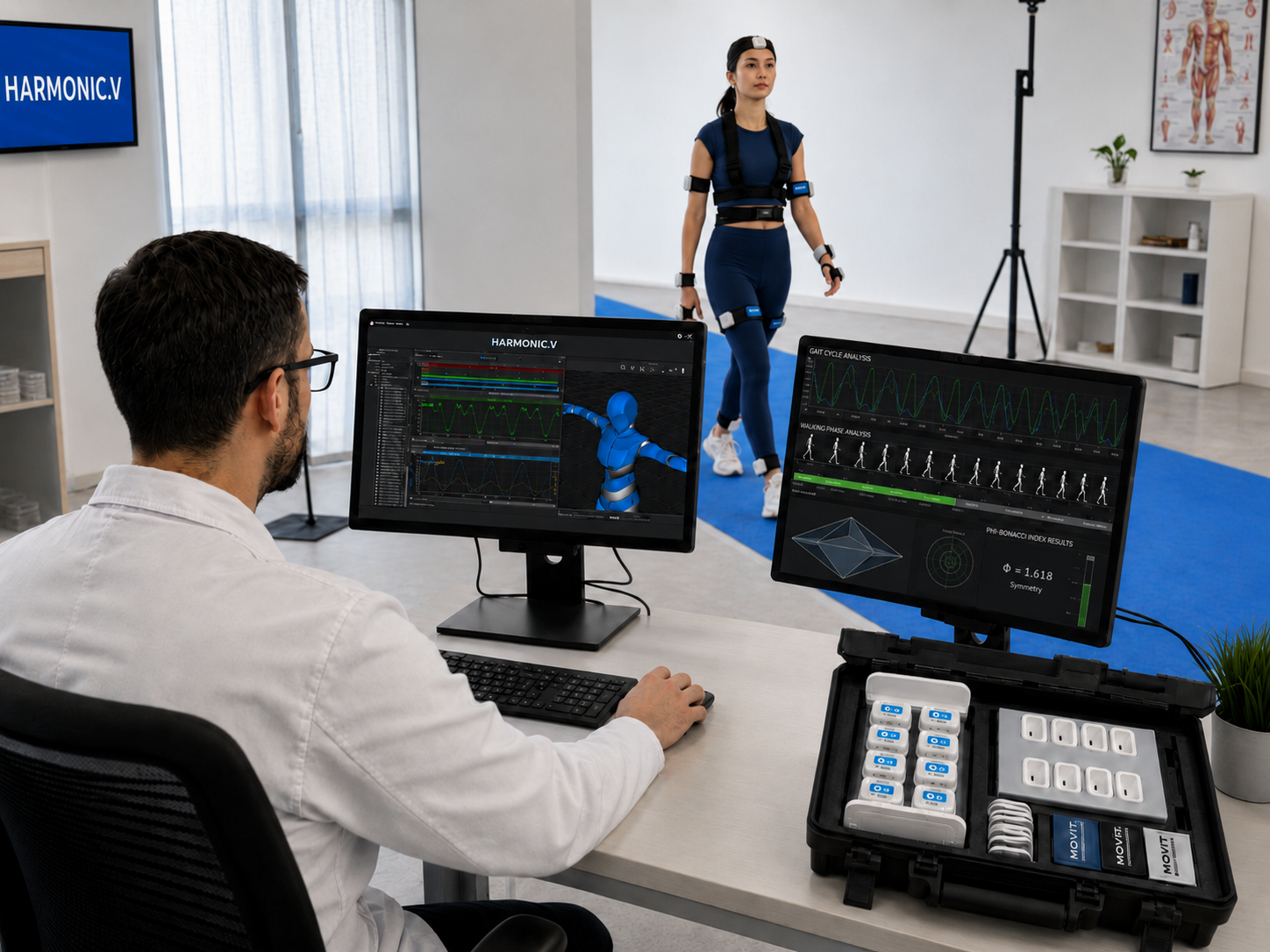 Laboratorio HarmonicV - controllo non lineare e analisi del movimento
